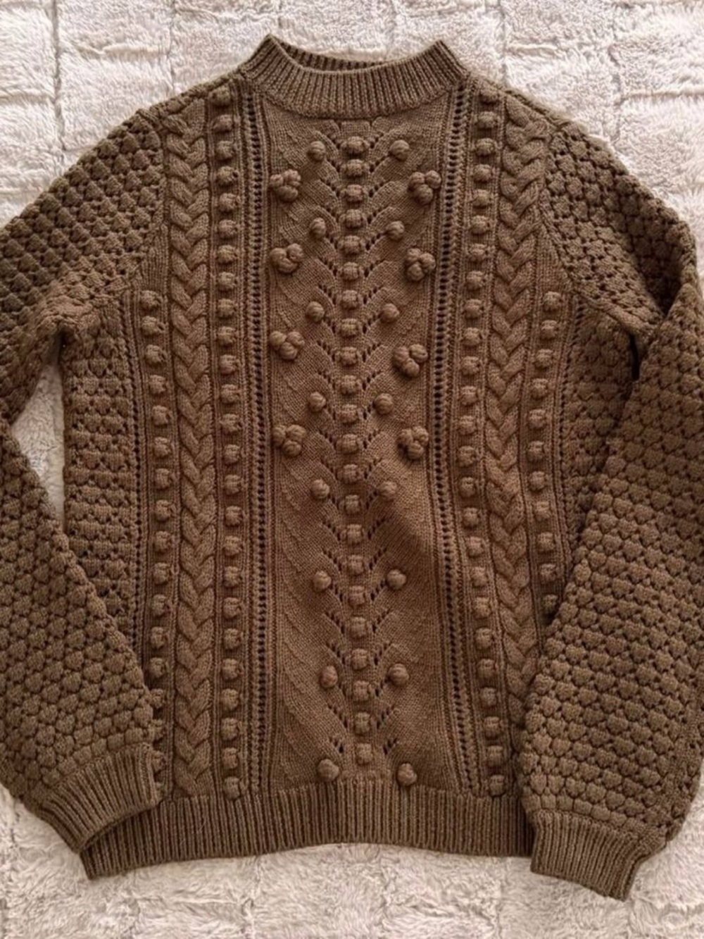 Sézane Rob Knit Sweater in Khaki - size XS 2021 Collection
